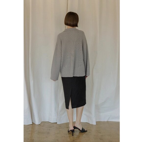 The Kate cardigan in oatmeal tan small - Picture 2 of 12